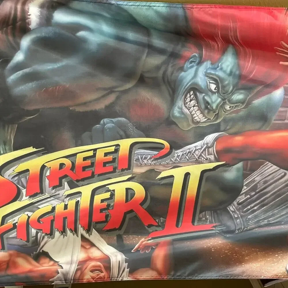 Street Fighter II 5ft Flag Banner Poster Turbo SNES CAPCOM ARCADE